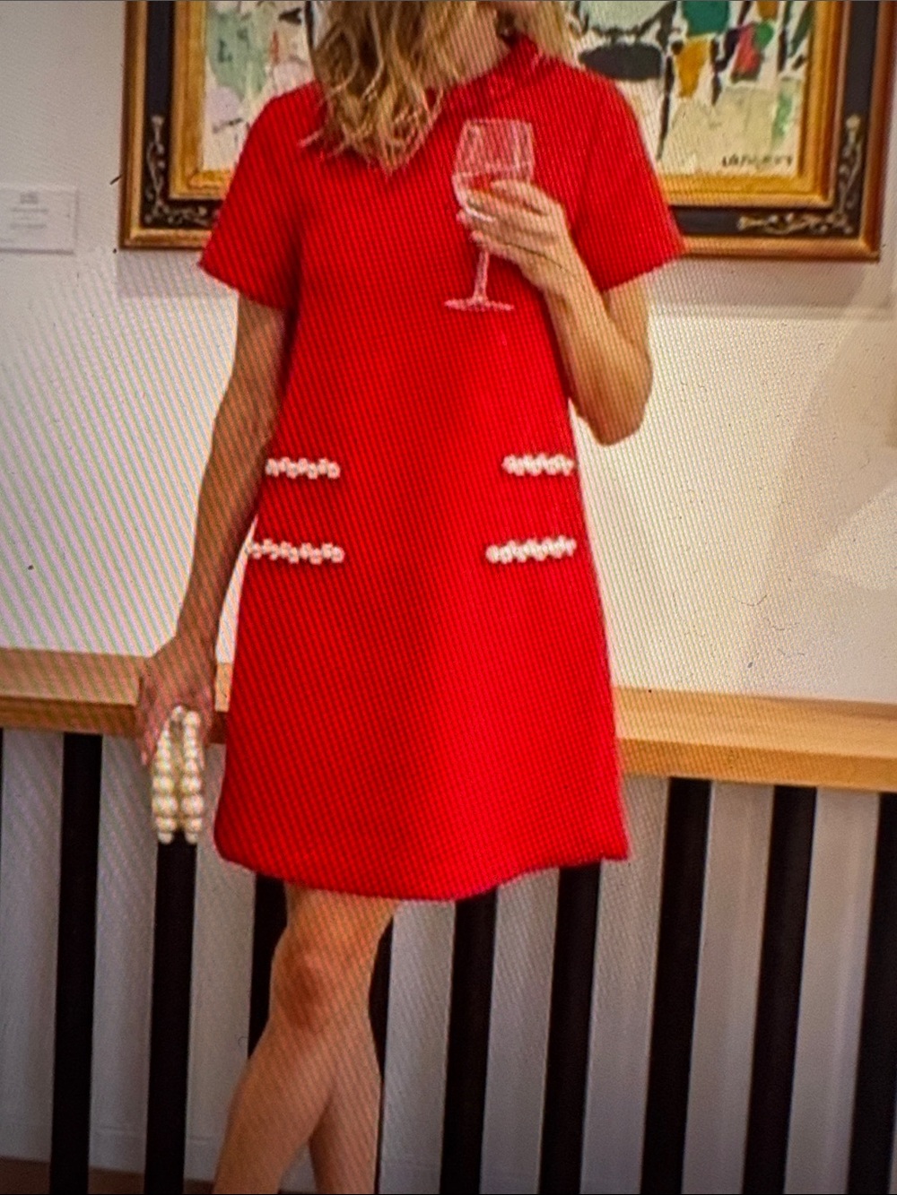 Tuckernuck Jackie Red Tweed Short Sleeve Dress XXXL